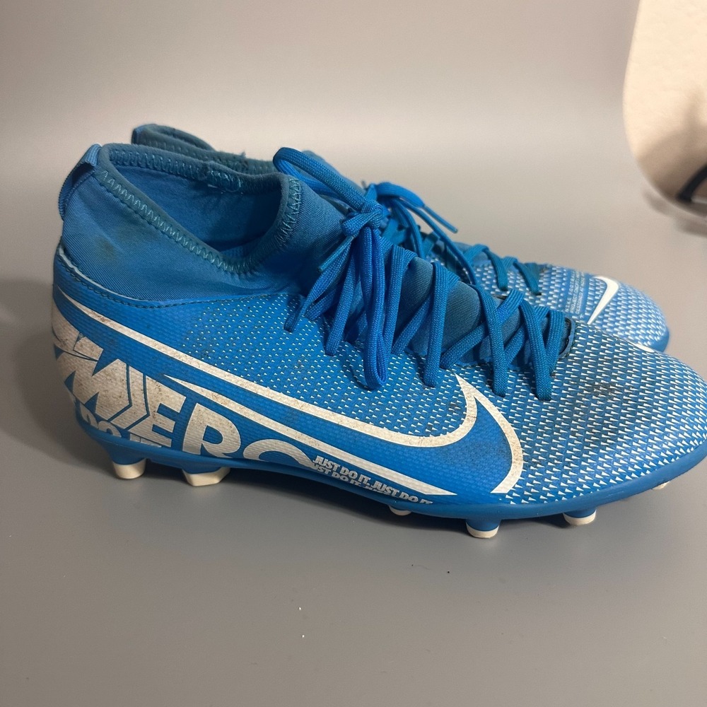 NIKE MERCURIAL SUPERFLY 7 ACADEMY IC INDOOR SOCCER SZ 4.5 YOUTH BLUE